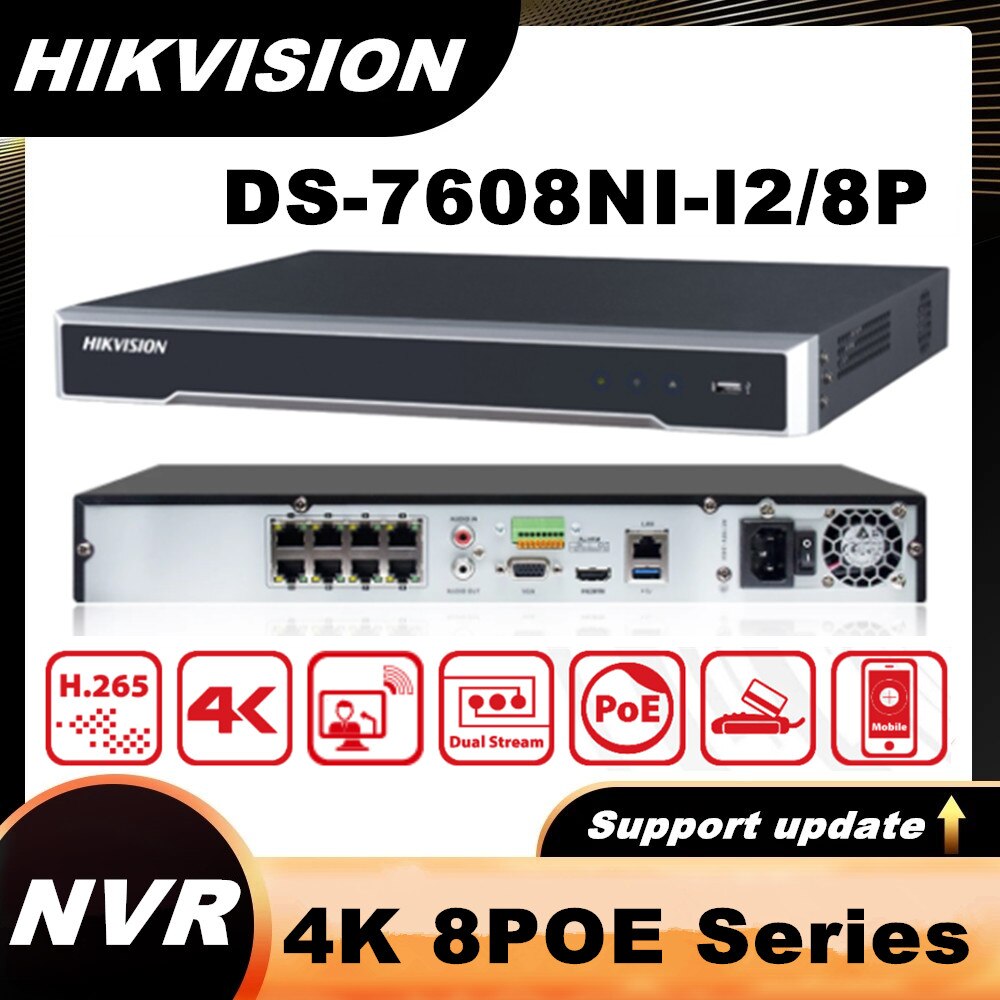 Hikvision 4K 8CH 8 PoE NVR DS-7608NI-I2/8 P Ӻ..